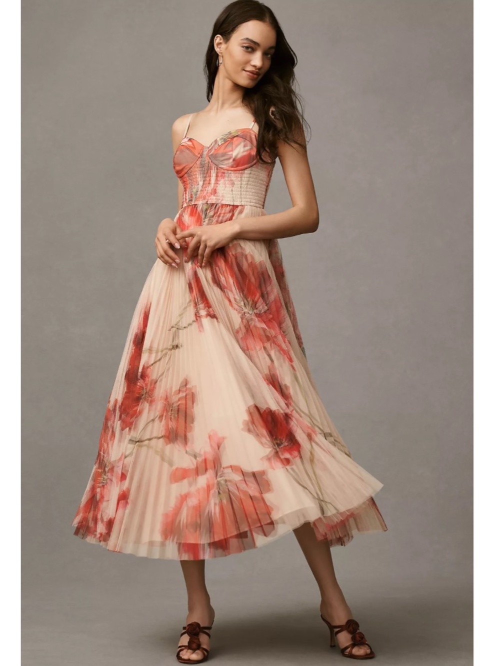 HUTCH Brianna Sleeveless Tulle Maxi Dress